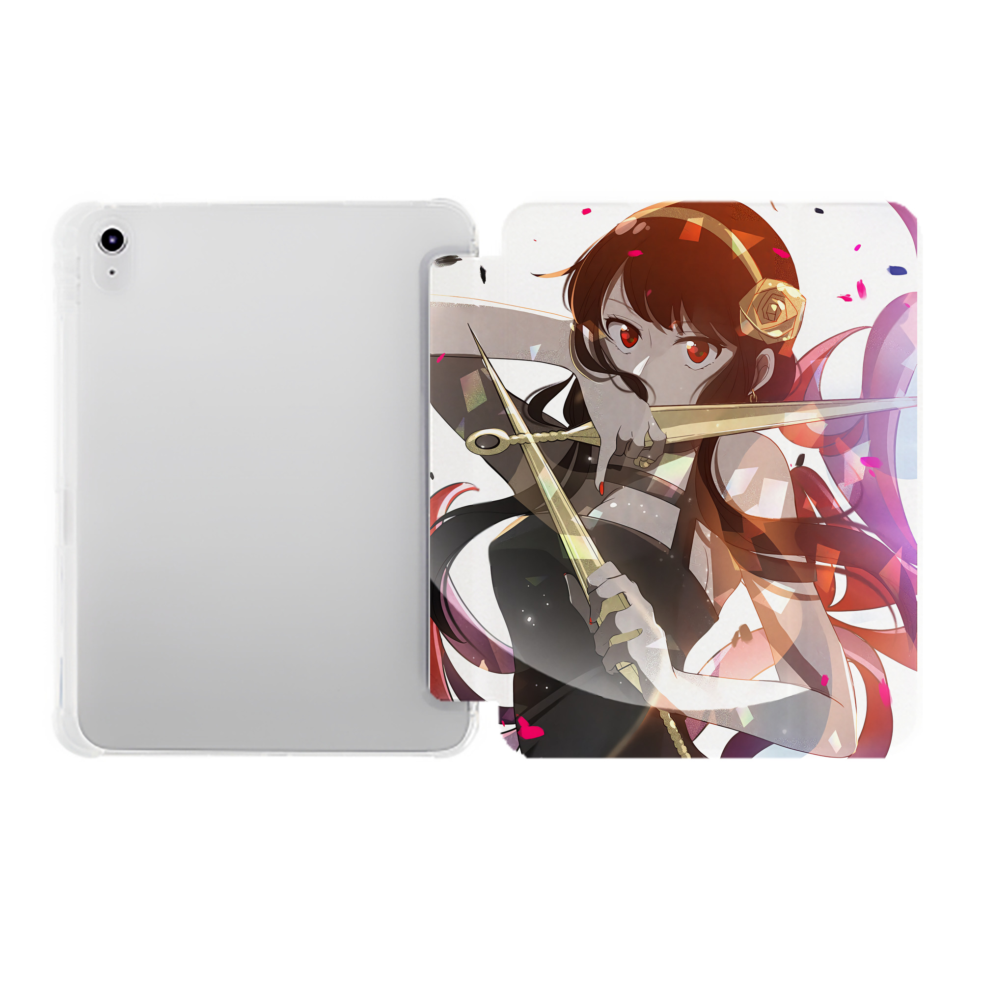 （画像用） SPY×FAMILY间谍家家酒 IPad ケース ペン収納付き 三つ折りスタンド PUレザー×シリコン 対応機種9.5/10.5/10.9インチ